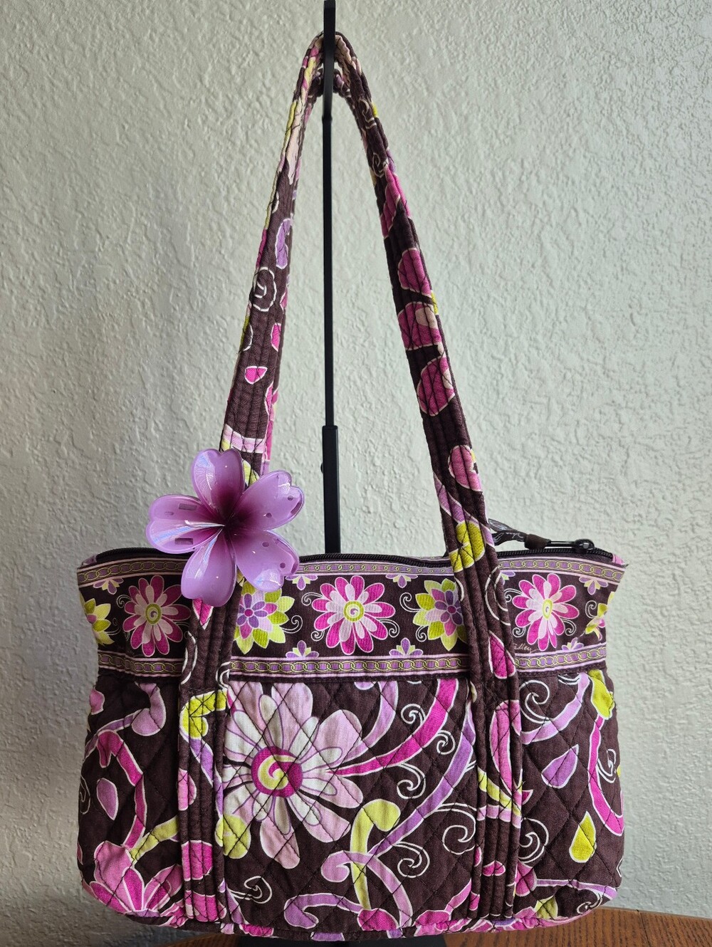Vera Bradley Purple Punch WITH Matching Wallet (2009) - Picture 2 of 9